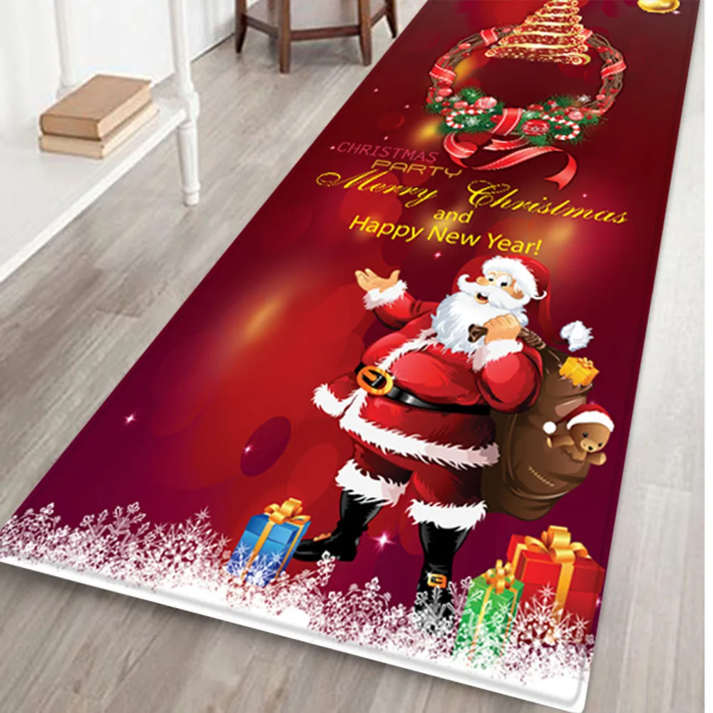 Рождественские коврики для дверей домашние ковры декора 40x120 см 2021 Новогодние