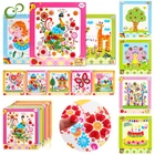 Наклейки на пуговицы сделай сам, 8 шт.компл., игрушки для рисования ручной работы, класс искусства, живопись, игрушки для творчества, детская игрушка для раннего развития YJN