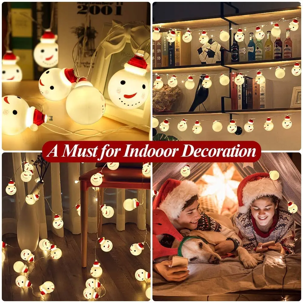 

Waterproof Battery Operated LED Christmas Lights for Xmas Tree Indoor Outdoor Decoration Christmas Ornaments Dcor