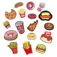 burger fries pizza shop clothing patch ironing embroidered patch diy clothing t shirt denim backpack fashion decoration badge