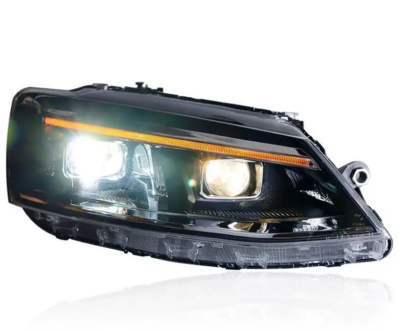 Автомобильные ходовые части Neblineros Para автомобильные Drl светодиодные фары автомобильные фары в сборе 12 13 14 15 16 17 для Volkswagen Sagitar