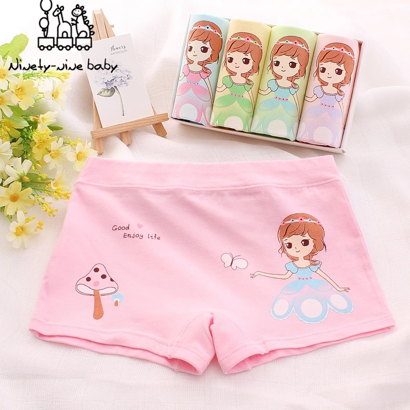 5 шт./Лот хлопковые трусы-боксеры для девочек | Детская одежда и обувь
