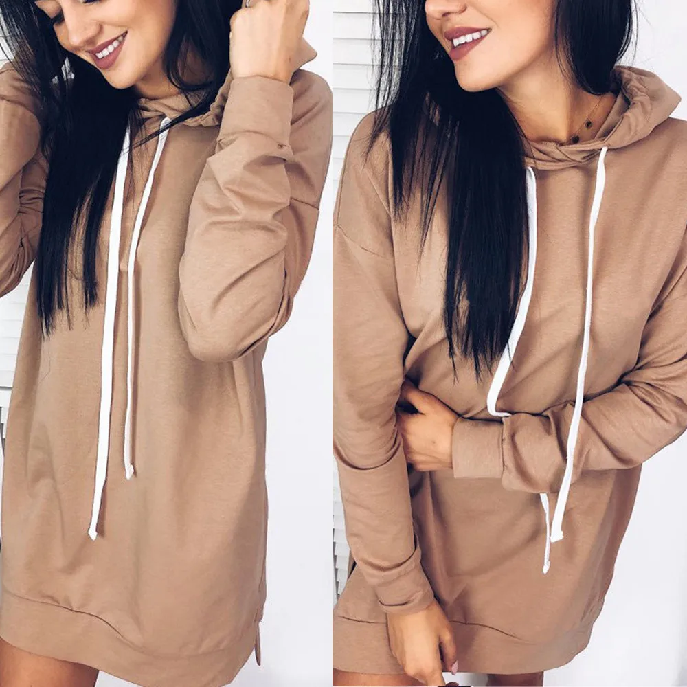 2019 Женская осенне зимняя толстовка с принтом карманами в стиле пэчворк длинным