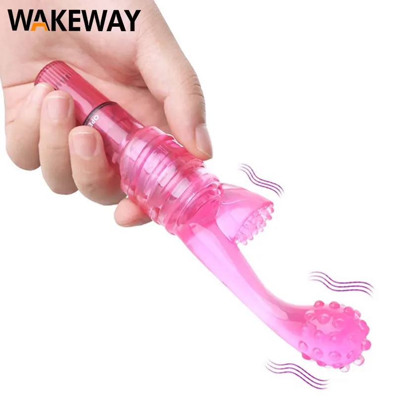 WAKEWAY finger vibrator girl masturbation clitoris G-spot orgasm spray triple brush AV vibrator female toy