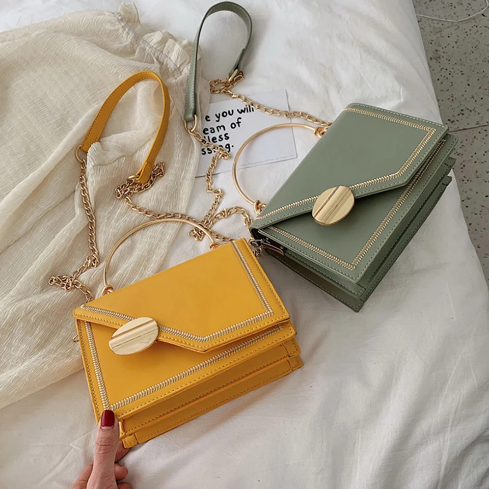 Oswego сумки через плечо из искусственной кожи на цепочке для женщин 2019 Новая модная