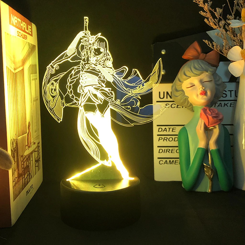 

Genshin Impact Night Light Аниме Игра Фигурка Лампа для Фестивальной Вечеринки Декор Инди Детский подарок на день рождения Venti Xiao Klee Raiden Shogun
