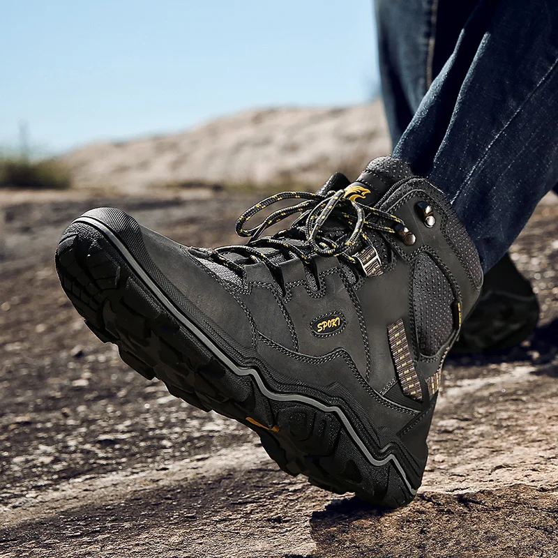 

2019 fashion winter men's snow boots men's casual shoes adult high-quality rubber high-top super warm plush warm ankle boots