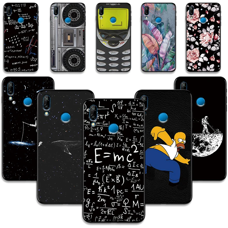 Черный чехол 5 84 дюйма для huawei P20 Lite мягкий силиконовый из ТПУ черный s para |
