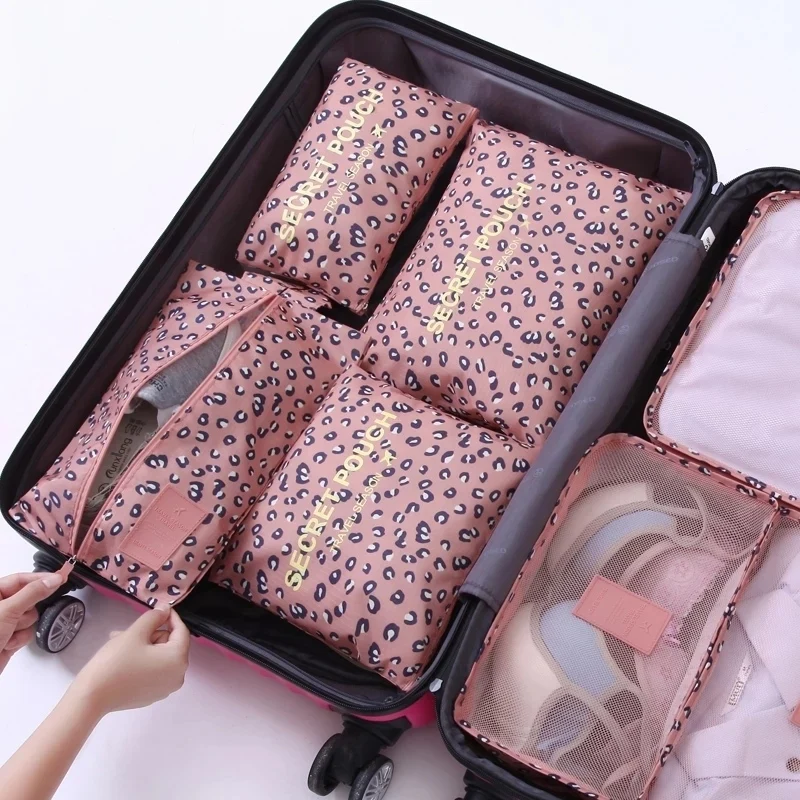 7Pcs/set Travel Organizer Suitcase Clothes Finishing Kit Portable Partition Pouch Storage Bags Home Accessories | Дом и сад
