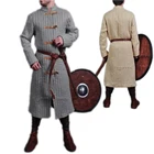 Средневековый Костюм викингов Larp, для взрослых, мужчин, леополд, гембесон, холщовая водолазка, куртка, боевой герой, зимнее пальто с подкладкой, пиратский косплей