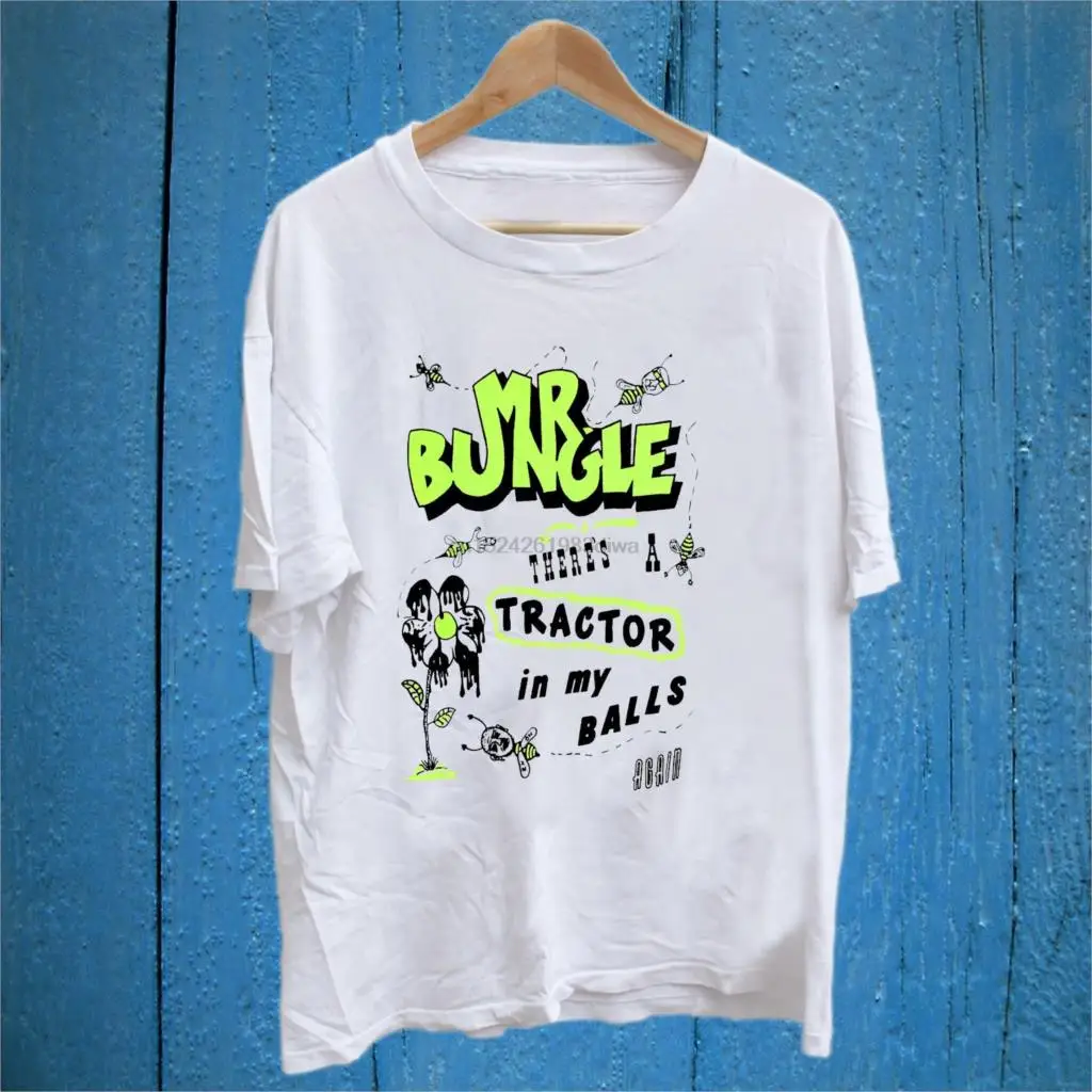 Mr. Bungle Theres A Tractor In My Balls белая футболка S 2XL|Мужские футболки| |