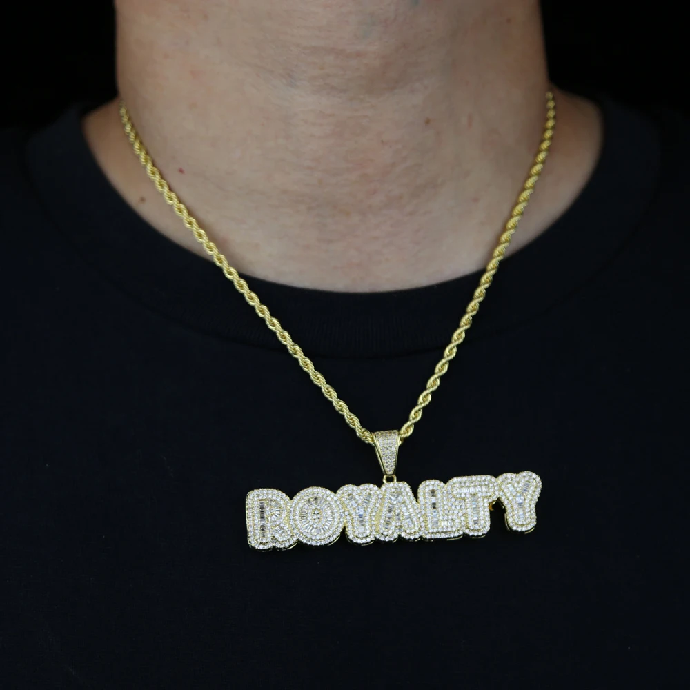 Новинка 2023 сверкающее ожерелье с подвеской королевских букв золотого и