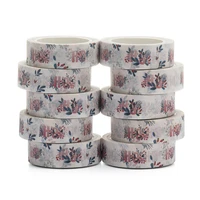 new 10pcslot 15mm x 10m christmas ornaments branches ho flowers leaves floral tape scrapbook paper masking adhesive washi tape