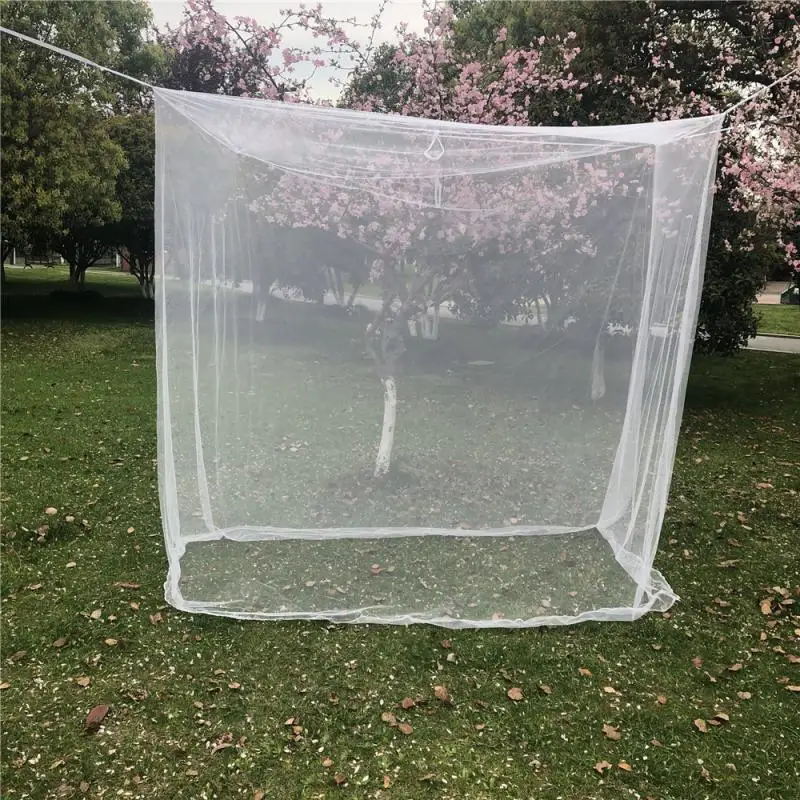 

Box Shaped Mosquito Fly Canopy Net Netting For Single Double King Bed Camping Summer Camping Anti-mosquito Breathable Hazy Tent