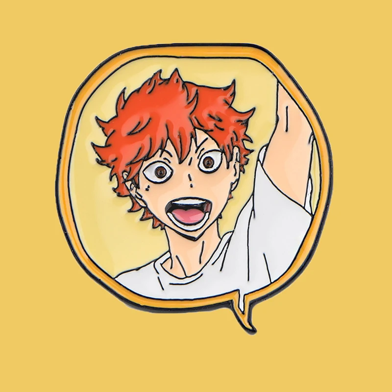 

SP948 Volleyball Boy Cartoon Hard Enamel Pin Brooches Badges Women Men Lapel Collar Anime Jewelry Gifts