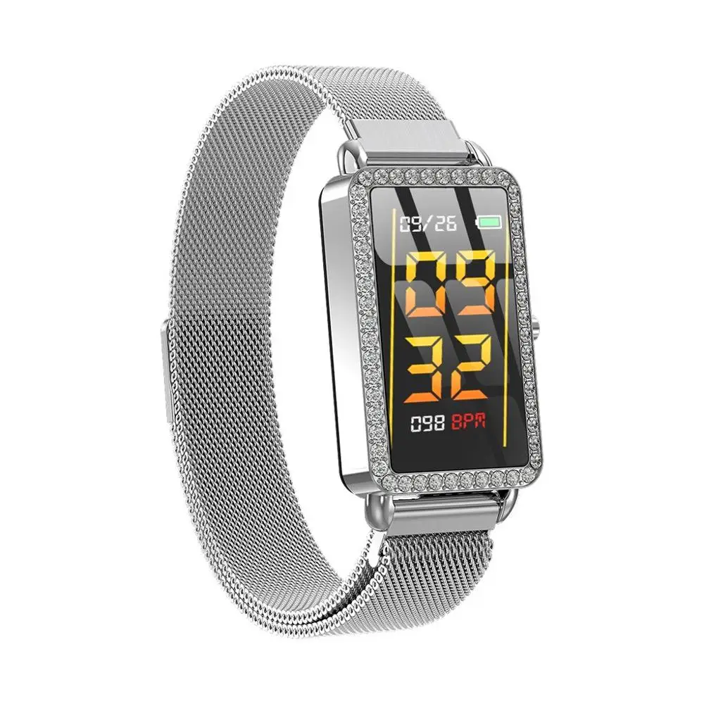 Роскошные бриллианты женские Смарт часы с контролем артериального давления и