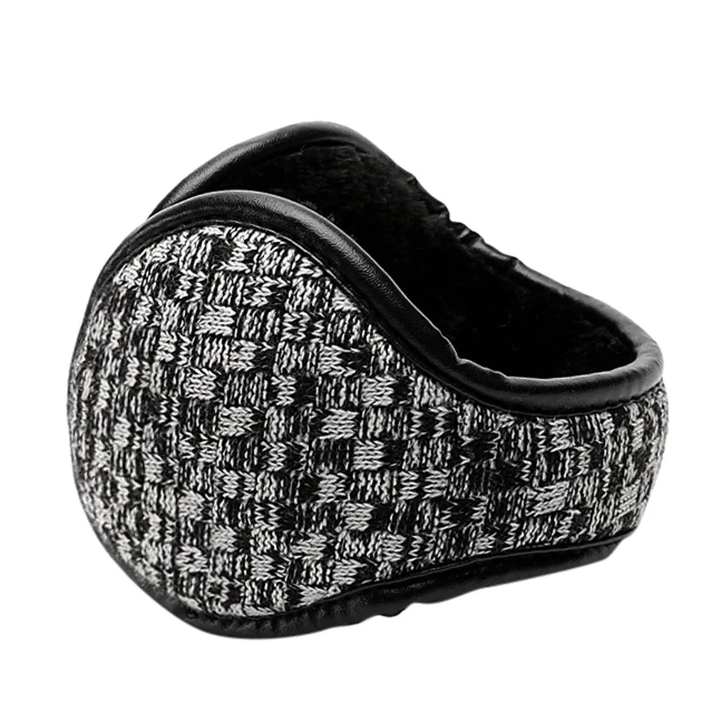 Женские теплые вязаные наушники зимние наушники-вкладыши с плюшевой подкладкой #