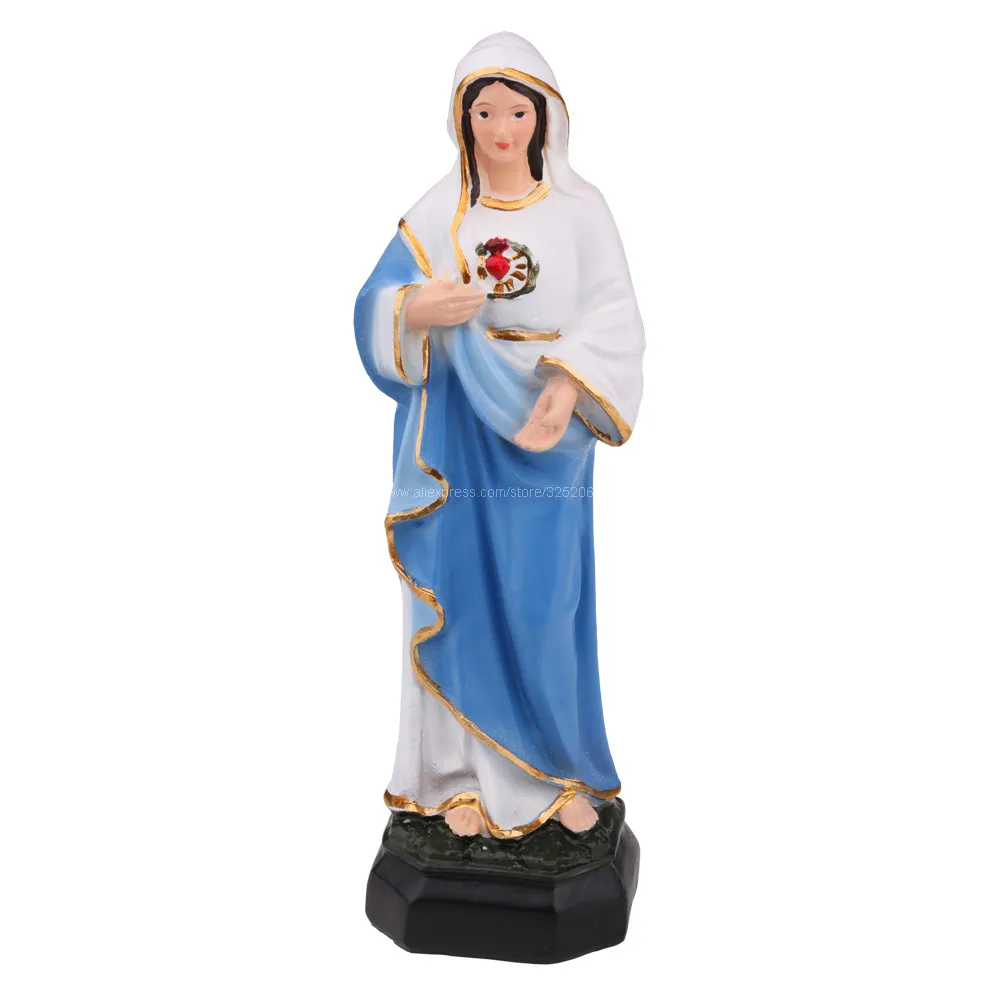 

Immaculate Sacred Heart of Virgin Mary Catholic Statue SculptureTabletop Decoration Church Souvenirs Gift 20cm 7.8inch NEW