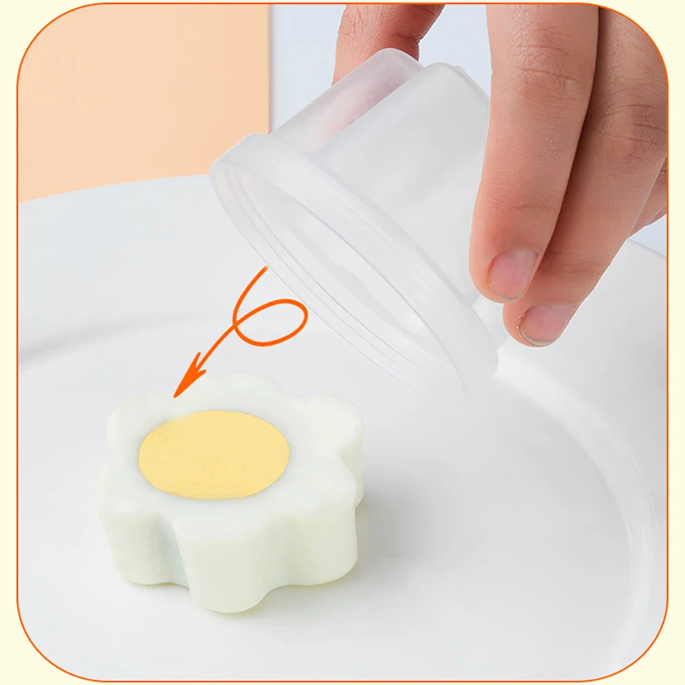 

4 Pcs/Set Cute Egg Boiler Plastic Egg Poacher Set Kitchen Egg Cooker Tools Egg Mold Form With Lid Brush Pancake Maker