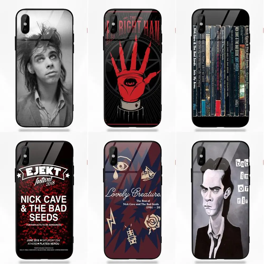 Мягкий ТПУ чехол + Чехлы из закаленного стекла для Apple iPhone 5 5C 5S SE 6 6S 7 8 Plus X XS Max XR Ник