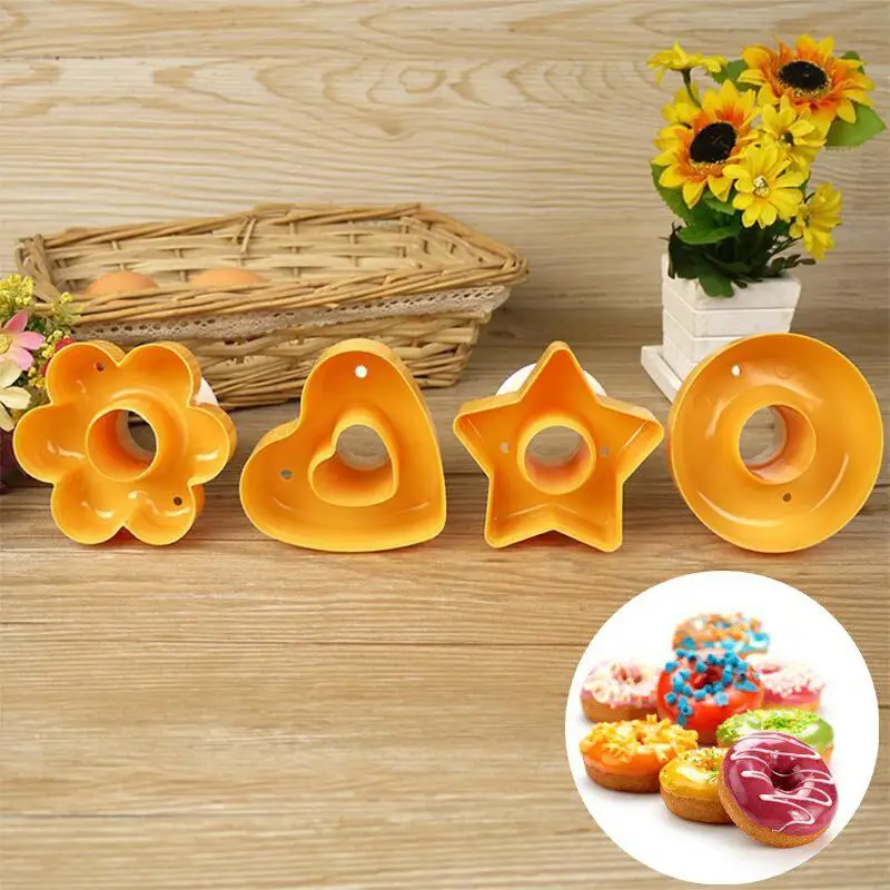 Кухонные DIY формы для выпечки пончиков Сердце Звезда цветок торт форма печенья