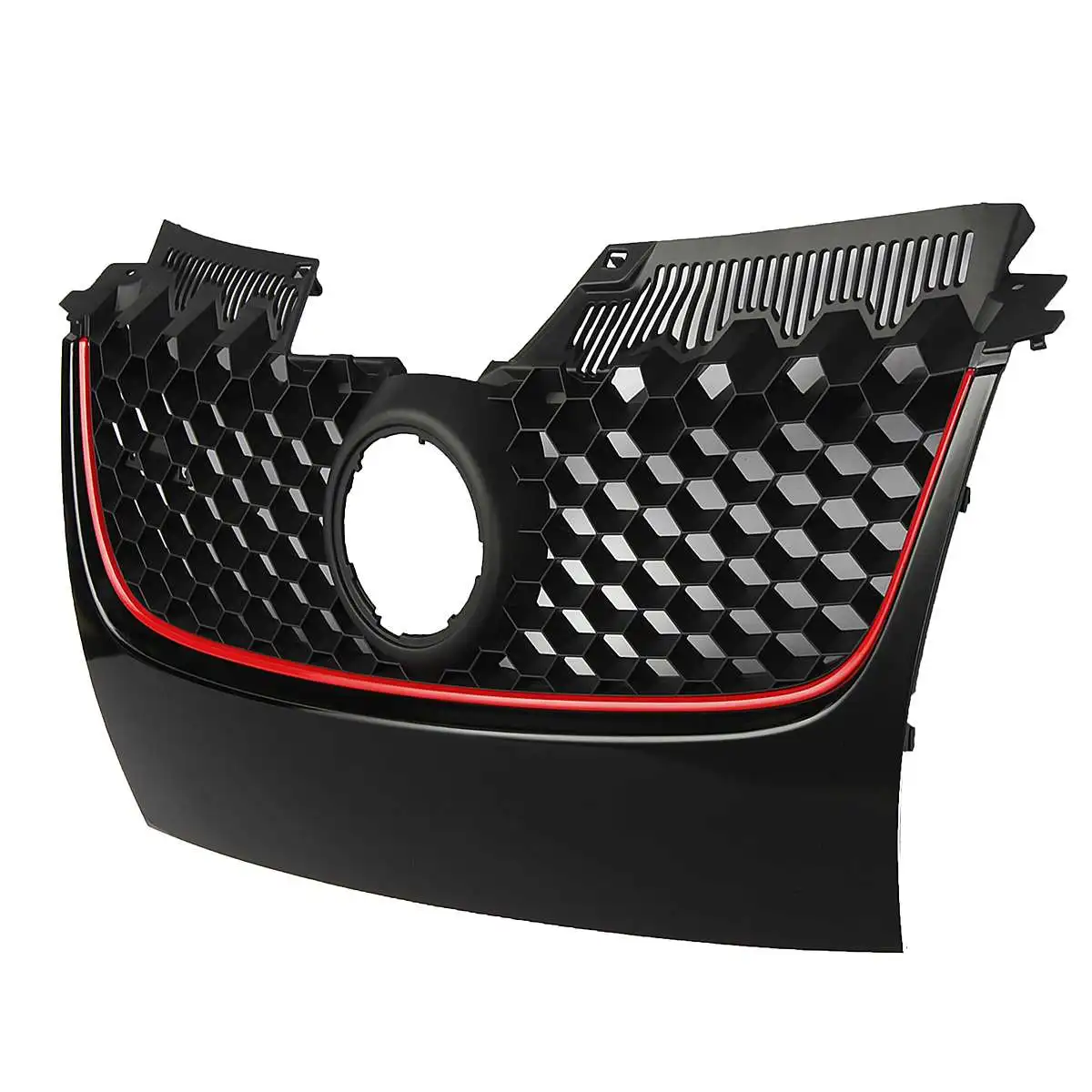 Автомобильная красная полоса передняя Центральная решетка гриль бампер черный с