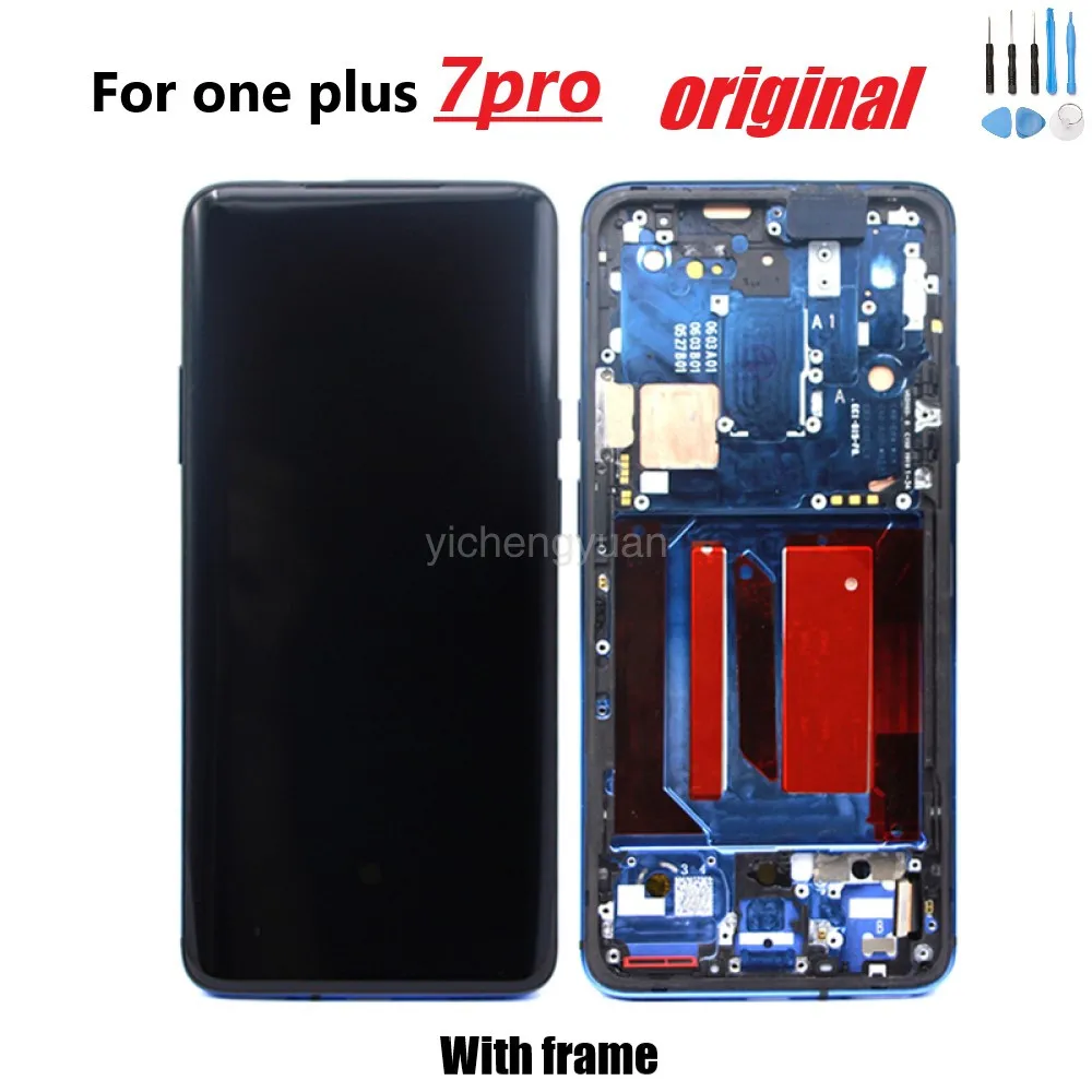

Original For OnePlus 7 Pro LCD Display Touch Screen Digitizer Assembly For 1+7 Pro LCD Display AMOLED with Frame 100% Tested