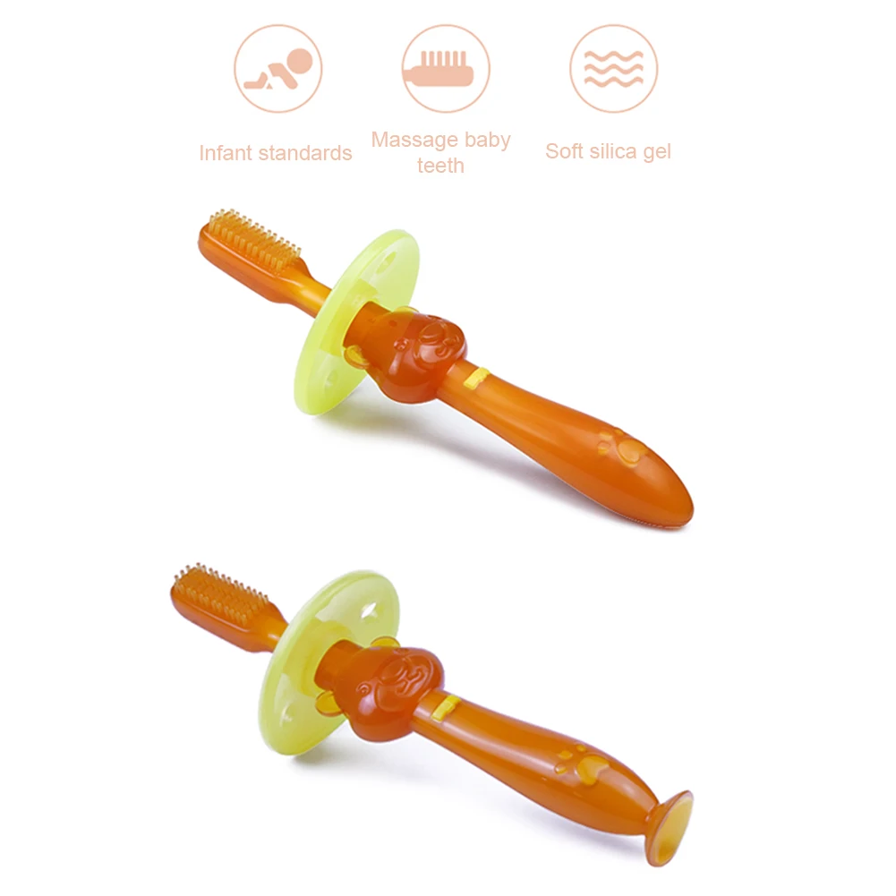 

Hot Salling Kids Training Toothbrush Soft Silicone Bristles BPA Free Baby Toddler Dental Cleaner Oral Care Tooth Brush For Baby