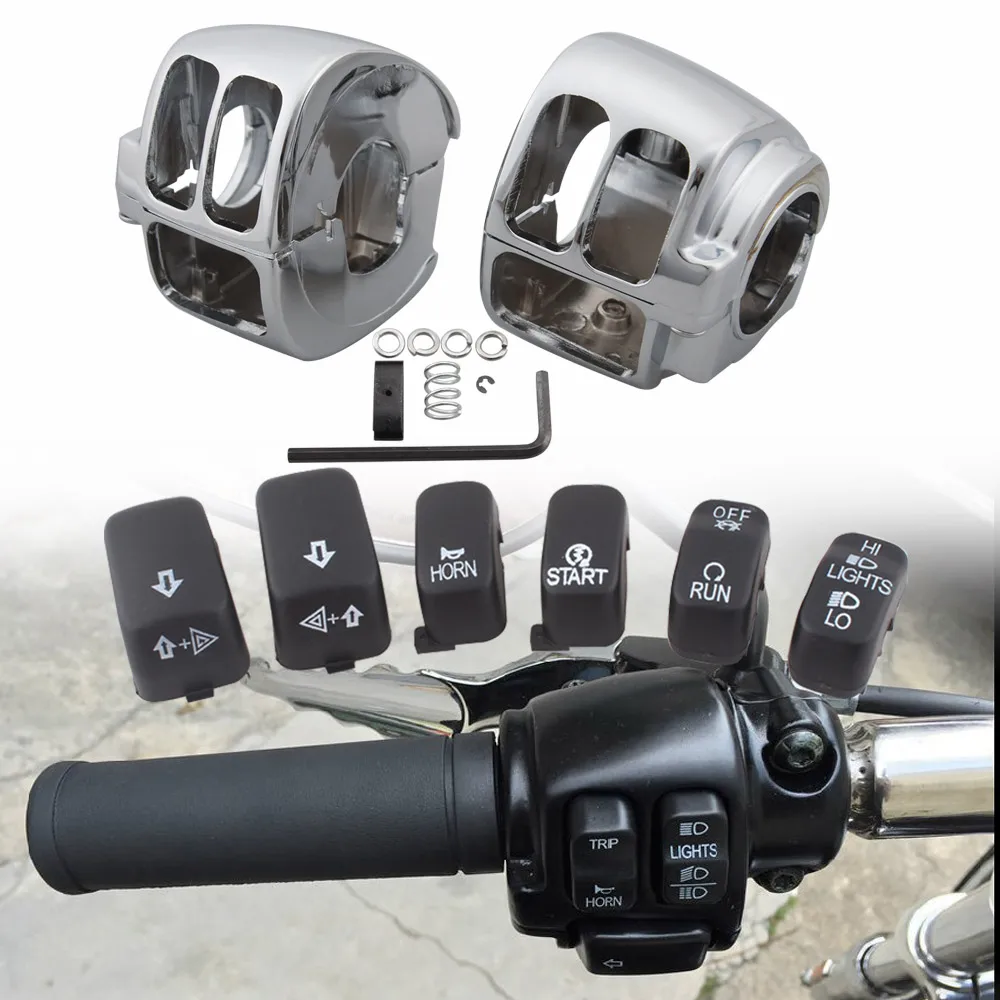 Корпуса переключателя управления на руль мотоцикла крышка кнопки для Harley Dyna