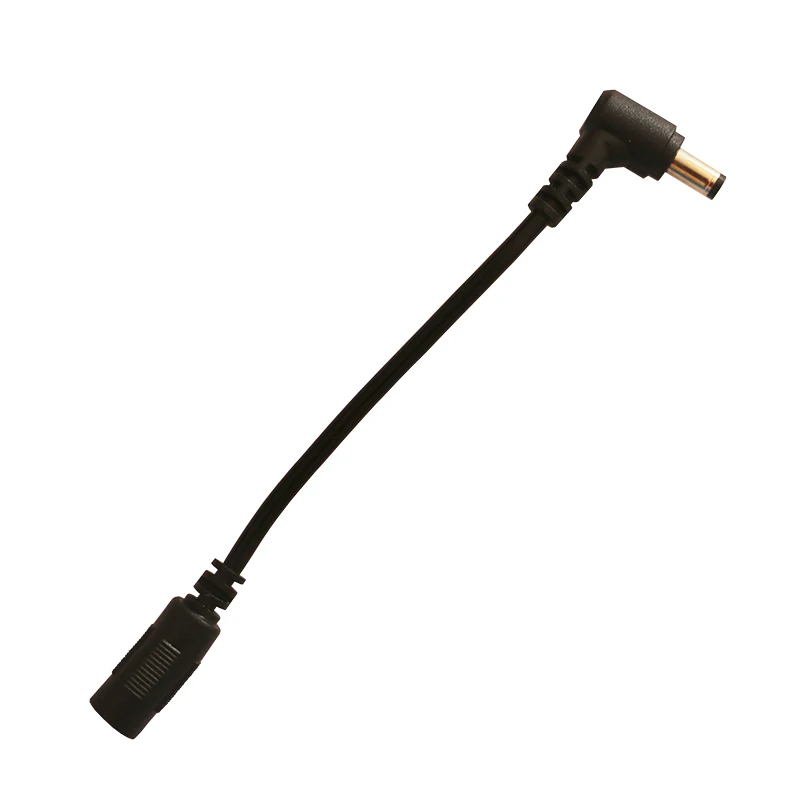 

Short 10pcs 5.5x2.1mm DC power plug extension cable female to male L shape Degree Angle Adapter cord 15CM , Free shipping