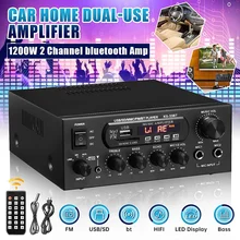 1000W Bluetooth Amplificador Hifi Digital Amplifier 33BT 568BT Stereo LED Digital Audio Amplifier USB Memory Card Aux FM Radio