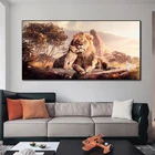 Современные животные, мама и ребенок, львы, холст, фотообои и принты, настенные картины, картины для гостиной