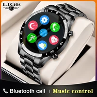 lige 2021 mens smart watch business fashion style full screen touch heart rate monitor ip68 waterproof suitable for xiaomi