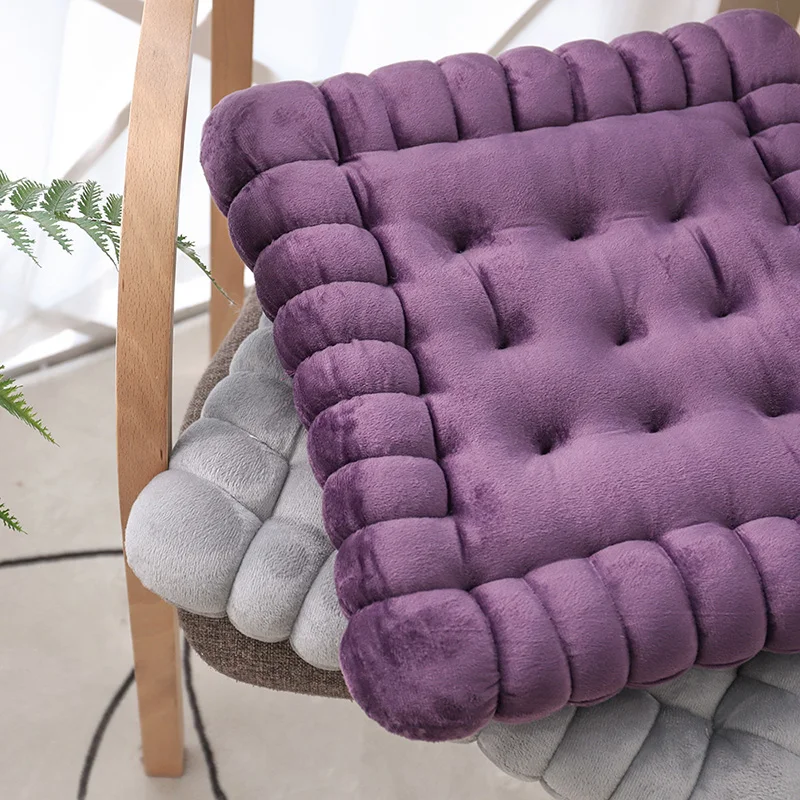 

Pure Color Crystal Velvet Biscuit Cushion Chair Cushion Modern Minimalist Breathable Chair Cushion Seat Cushion Floor Cushion