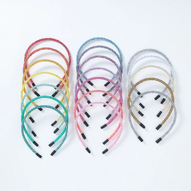 1 шт. Детская повязка на голову с серебряным сердцем и блестками | одежда обувь