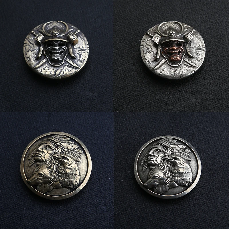 New style cloth clasp brass Indian style warrior brass white copper decorative clasp handmade leather accessories