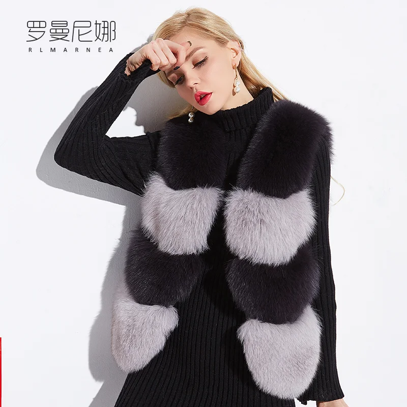 

SHZQ Fox Fur Grass Vest Coat Women's New Short Vest in Autumn and Winter 2020 Slim Slim Korean Versatile