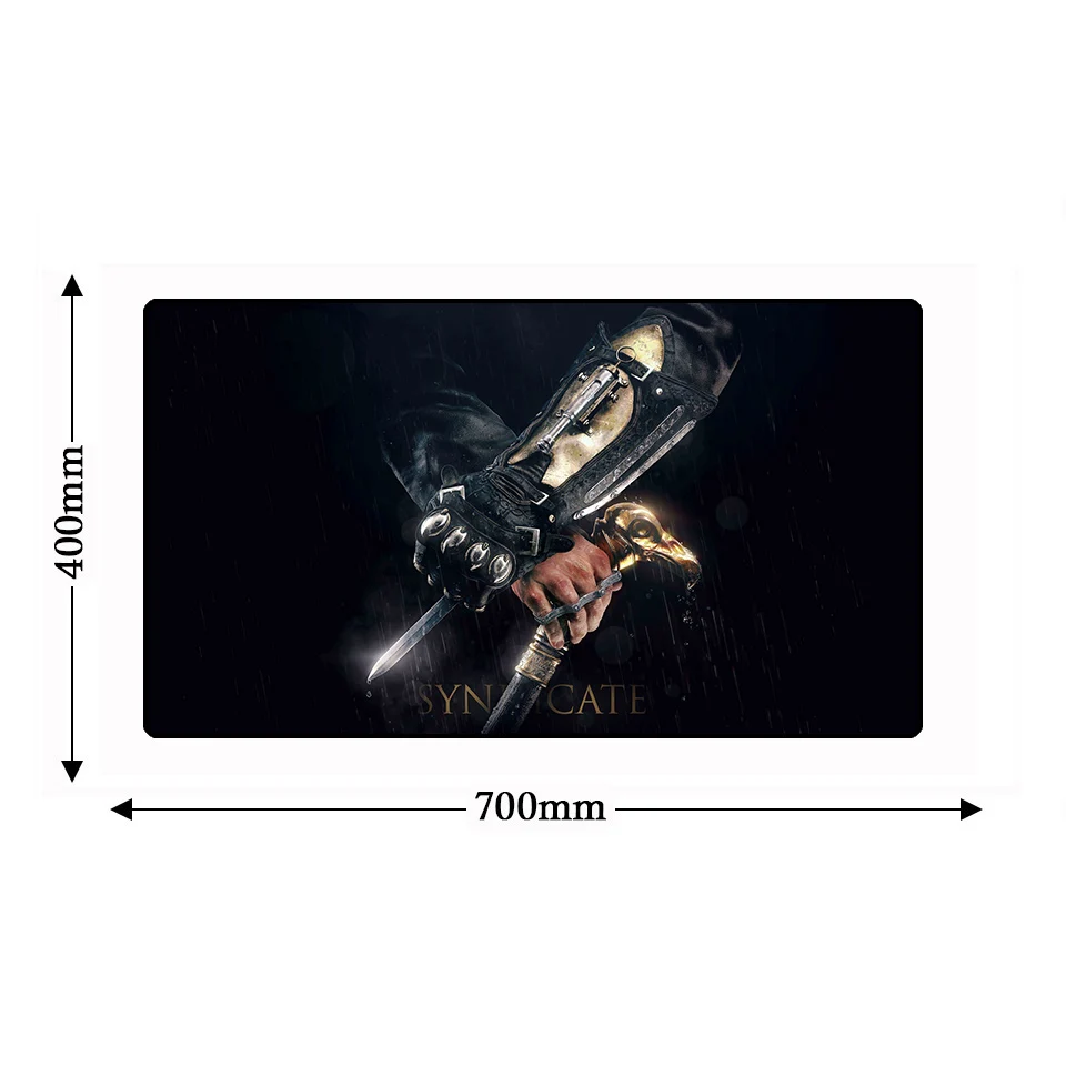 2 Lockedge большой игровой 700*400 мм Assassins Creed коврик для мыши Натуральный каучук геймерский ноутбук Противоскользящий большой коврик для мыши ПК коврик для мыши - Цвет: 2