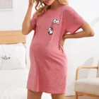 Размера плюс одежда на каждый день для беременных женщин платья для беременных; Женская летняя Однотонная футболка с короткими рукавами свободные женские пижамные комплекты Одежда для беременных