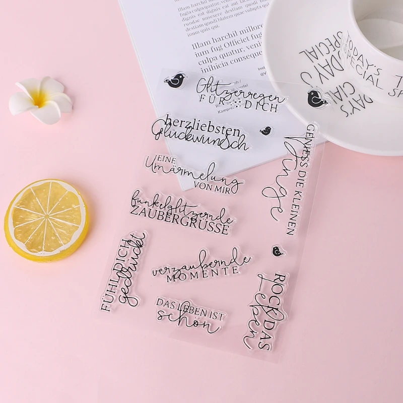 Алфавит DIY силиконовый прозрачный штамп цепляющее тиснение для скрапбукинга