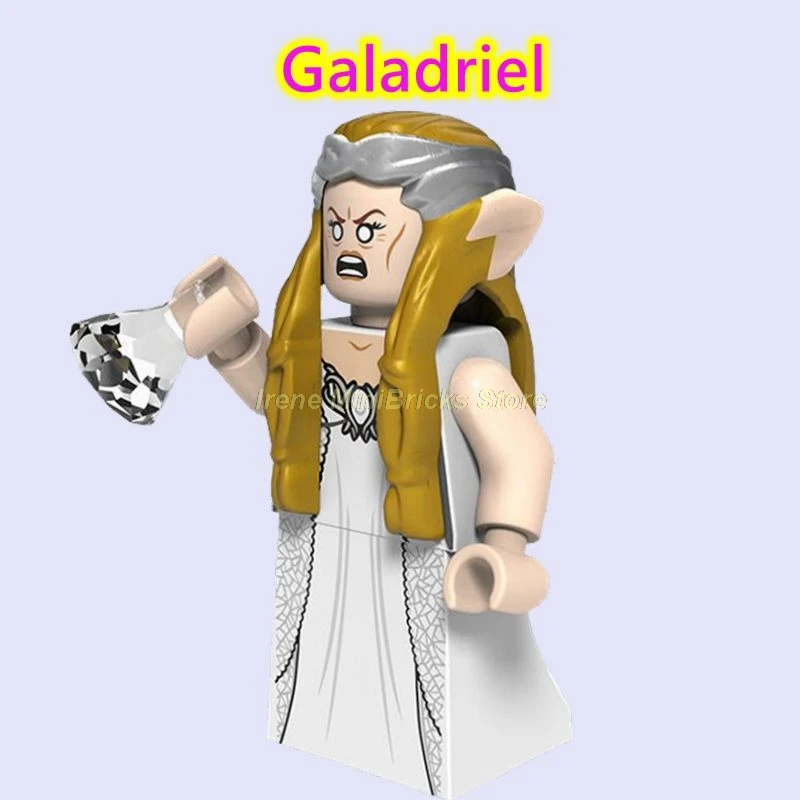 Galadriel Хоббит Властелин колец Bllbo Aragorn Orcs Bard eowin Ringwraith Gandalf подарки на день рождения строительные блоки игрушки для детей - Цвет: Galadriel