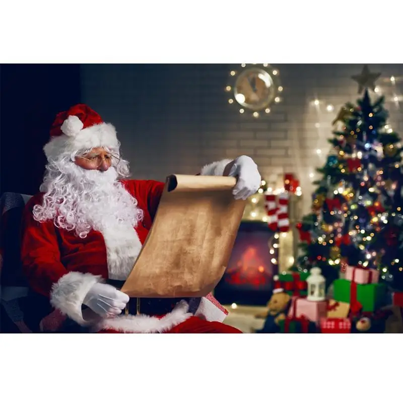 

Christmas Backdrops For Photography Santa Clause Tree Gift Fireplace Polka Dot Party Decor Child Photographic Background