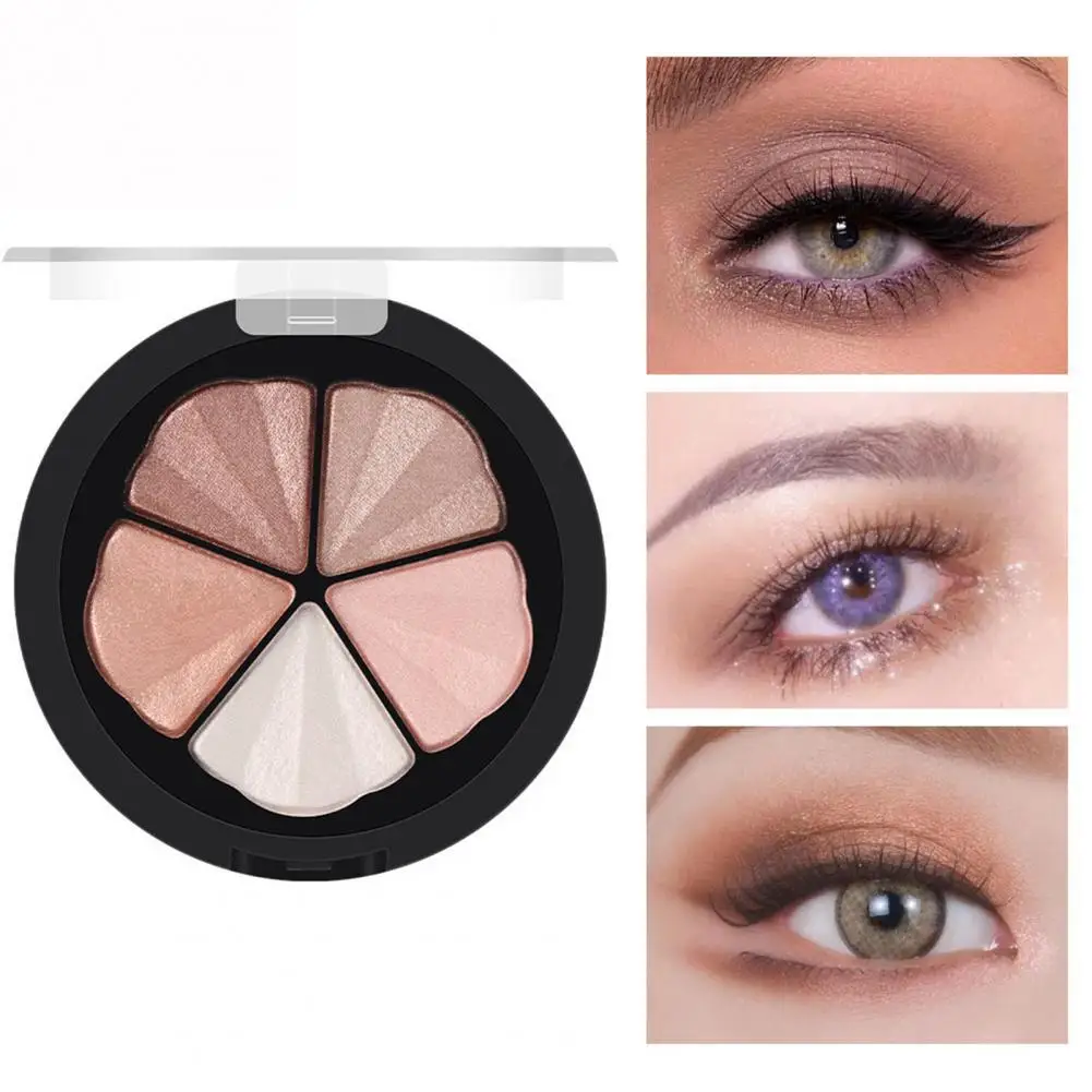5Colors Eyeshadow Palette Matte Shimmer Soft Touch Long Lasting Waterproof Pigmented Brighten Eyes Makeup Cosmetics Accessories - купить по