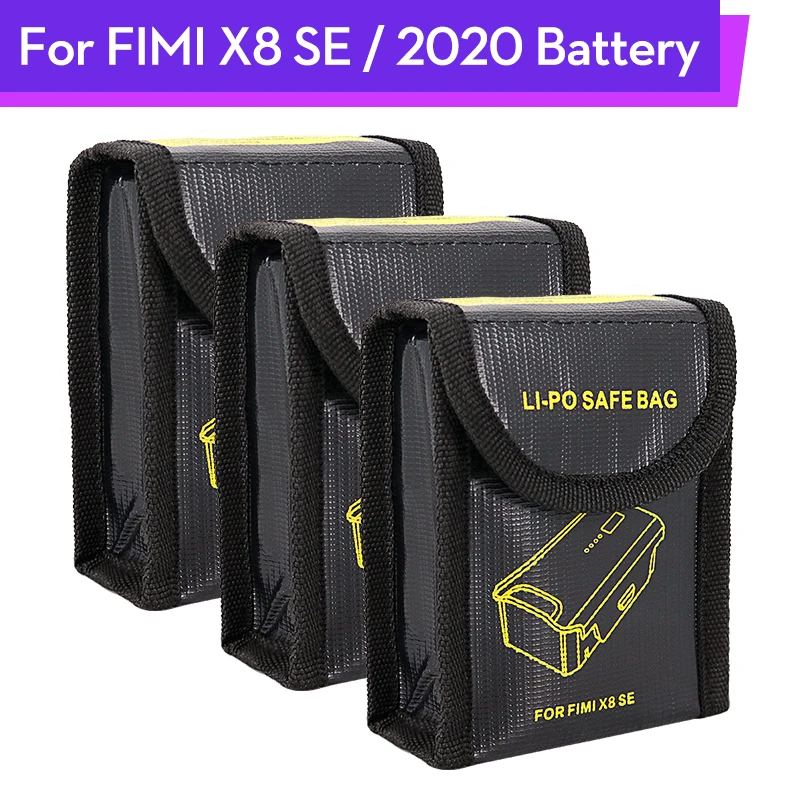 Взрывозащищенные мешки для батареек FIMI X8/ 2020 3 шт. защитные хранения литиевых