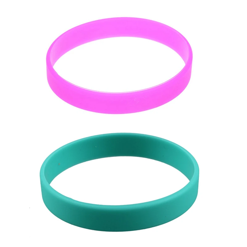 2x силиконовый резиновый эластичный браслет на запястье розовый красный и