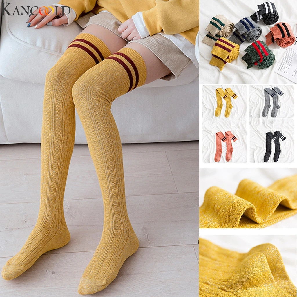 KANCOOLD Knee Socks Women Cotton Thigh High Over The Stockings For Ladies Girls Warm Long Stocking Sexy Medias New Fashion | Женская