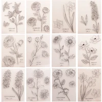 stamp flowers series stamps rubber autumn transparent silicone seal for diy card paper craft scrapbook photo album decoration