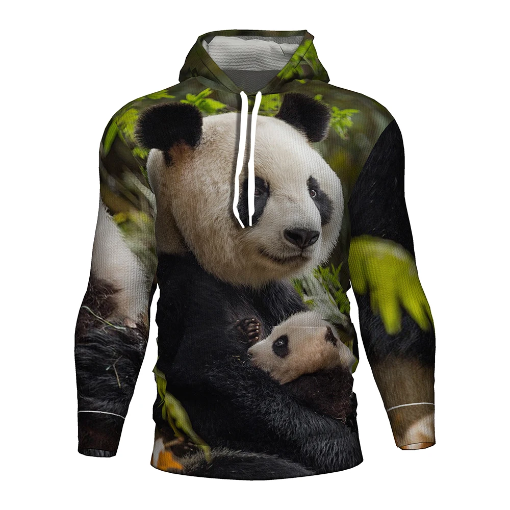 3D с принтом панда капюшоном для взрослых/Детский костюм панды толстовка одежда в