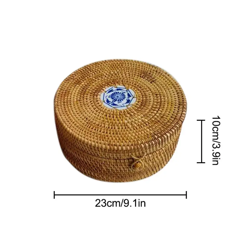 Плетение из прутьев деревянная банка для чайного торта с крышкой контейнер