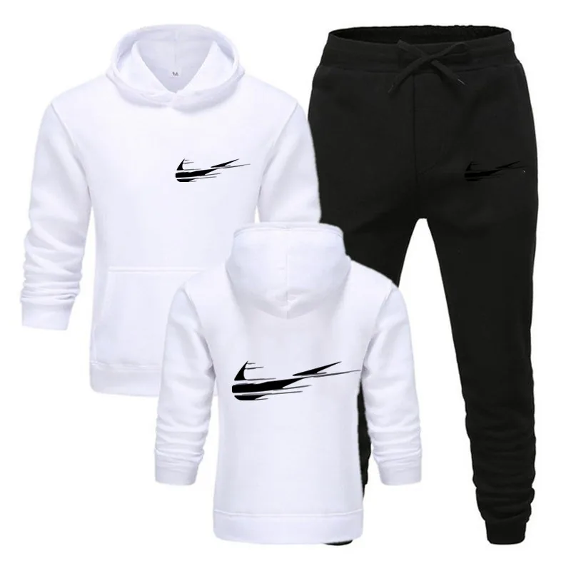 

Брендовая Спортивная одежда на осень и зиму, мужской костюм, пуловер с длинным рукавом + штаны для бега, 2 предмета, одежда для фитнеса и бега, ...